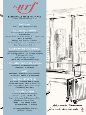 cover image of La Nouvelle Revue Française N° 634